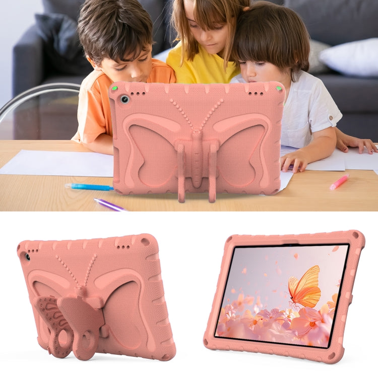 For Amazon Kindle Fire Max 11 2023 Butterfly Bracket EVA Shockproof Tablet Case(Pink Orange) - Amazon by PMC TechLife | Online Shopping South Africa | PMC TechLife | Buy Now Pay Later Mobicred