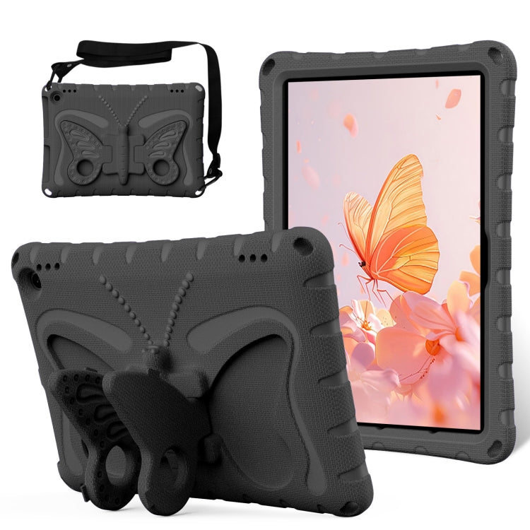 For Amazon Kindle Fire Max 11 2023 Butterfly Bracket EVA Shockproof Tablet Case(Black) - Amazon by PMC TechLife | Online Shopping South Africa | PMC TechLife | Buy Now Pay Later Mobicred