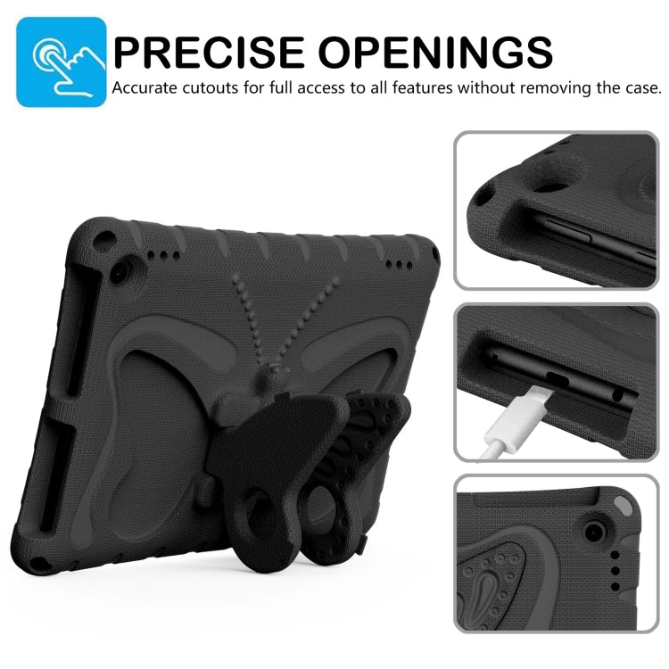 For Amazon Kindle Fire Max 11 2023 Butterfly Bracket EVA Shockproof Tablet Case(Black) - Amazon by PMC TechLife | Online Shopping South Africa | PMC TechLife | Buy Now Pay Later Mobicred
