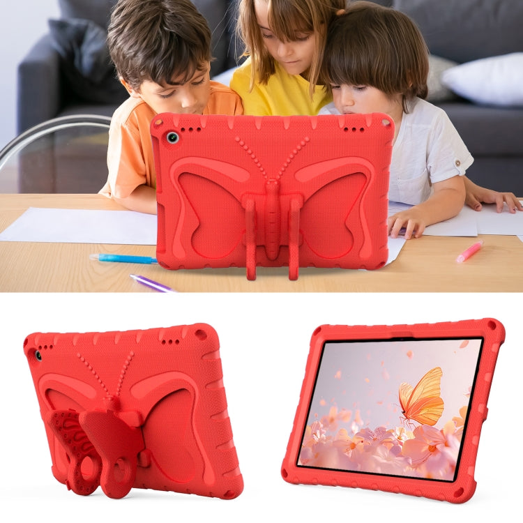 For Amazon Kindle Fire Max 11 2023 Butterfly Bracket EVA Shockproof Tablet Case(Red) - Amazon by PMC TechLife | Online Shopping South Africa | PMC TechLife | Buy Now Pay Later Mobicred