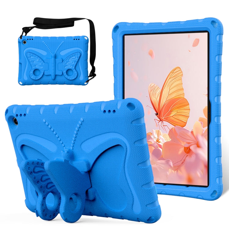 For Amazon Kindle Fire Max 11 2023 Butterfly Bracket EVA Shockproof Tablet Case(Blue) - Amazon by PMC TechLife | Online Shopping South Africa | PMC TechLife | Buy Now Pay Later Mobicred