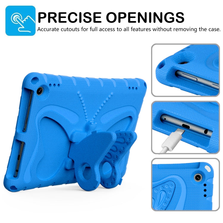 For Amazon Kindle Fire Max 11 2023 Butterfly Bracket EVA Shockproof Tablet Case(Blue) - Amazon by PMC TechLife | Online Shopping South Africa | PMC TechLife | Buy Now Pay Later Mobicred