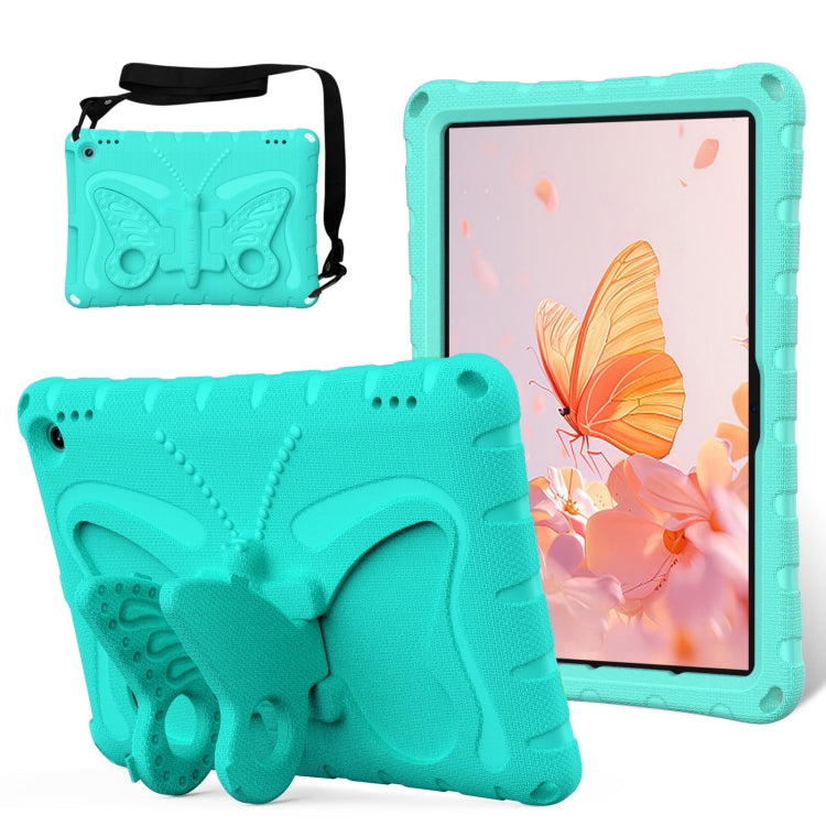For Amazon Kindle Fire Max 11 2023 Butterfly Bracket EVA Shockproof Tablet Case(Mint Green) - Amazon by PMC TechLife | Online Shopping South Africa | PMC TechLife | Buy Now Pay Later Mobicred
