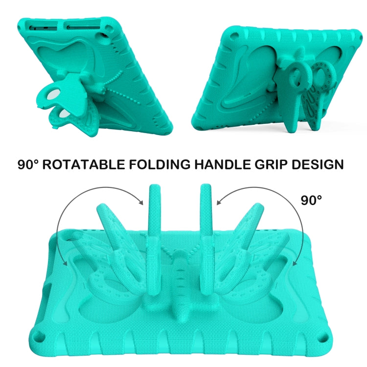For Amazon Kindle Fire Max 11 2023 Butterfly Bracket EVA Shockproof Tablet Case(Mint Green) - Amazon by PMC TechLife | Online Shopping South Africa | PMC TechLife | Buy Now Pay Later Mobicred