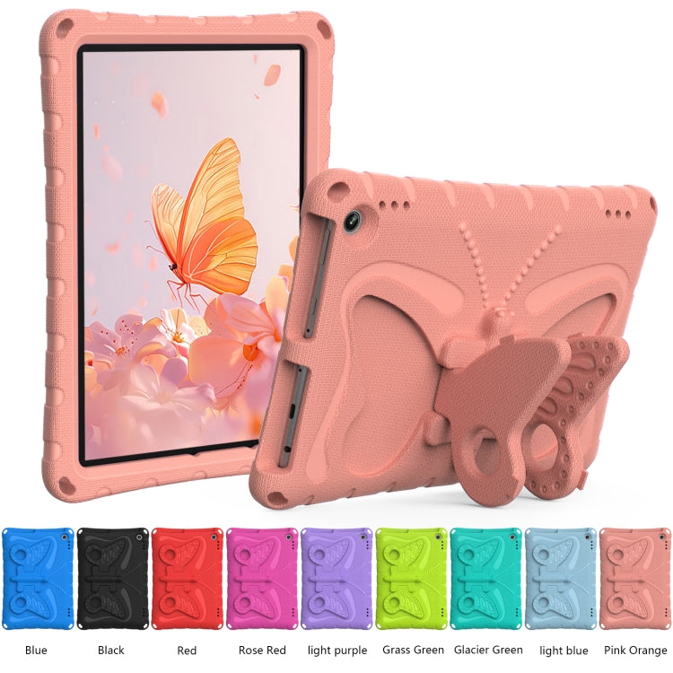 For Amazon Kindle Fire HD10 2021/2023 Butterfly Bracket EVA Shockproof Tablet Case(Pink Orange) - Amazon by PMC TechLife | Online Shopping South Africa | PMC TechLife | Buy Now Pay Later Mobicred