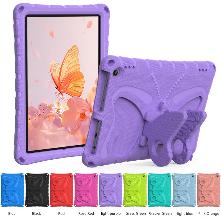 For Amazon Kindle Fire HD10 2021/2023 Butterfly Bracket EVA Shockproof Tablet Case(Light Purple) - Amazon by PMC TechLife | Online Shopping South Africa | PMC TechLife | Buy Now Pay Later Mobicred