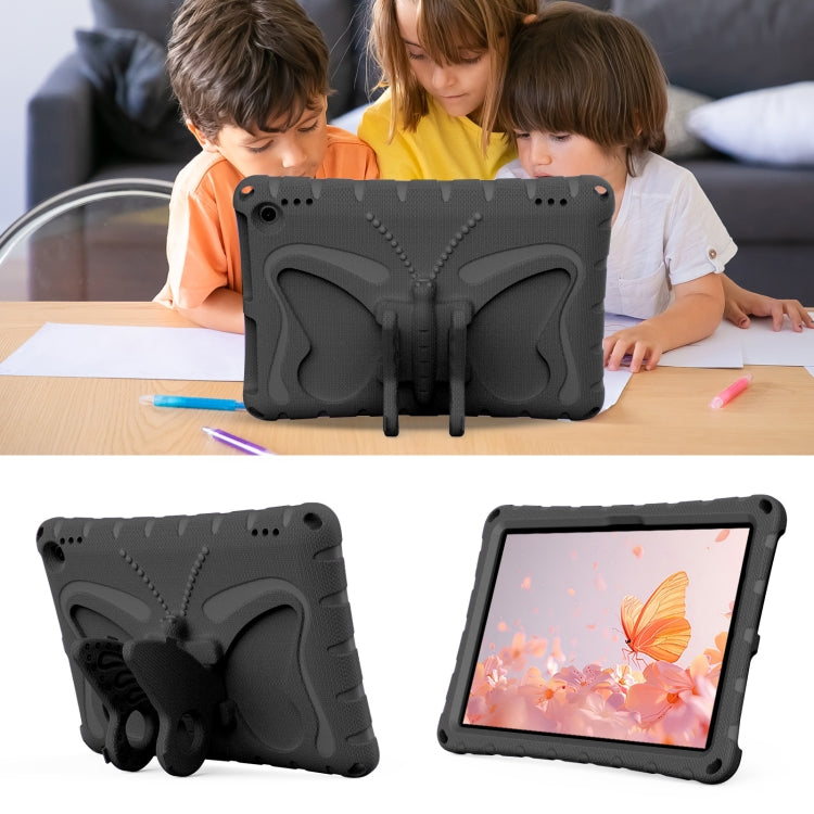 For Amazon Kindle Fire HD10 2021/2023 Butterfly Bracket EVA Shockproof Tablet Case(Black) - Amazon by PMC TechLife | Online Shopping South Africa | PMC TechLife | Buy Now Pay Later Mobicred