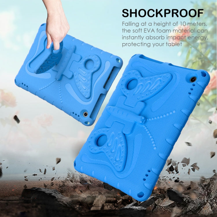 For Amazon Kindle Fire HD10 2021/2023 Butterfly Bracket EVA Shockproof Tablet Case(Blue) - Amazon by PMC TechLife | Online Shopping South Africa | PMC TechLife | Buy Now Pay Later Mobicred