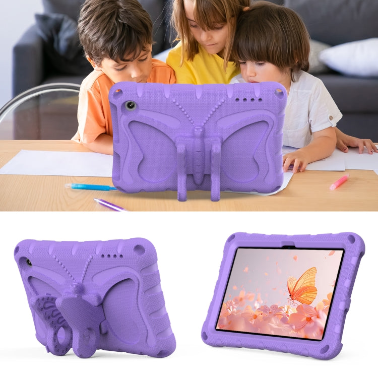 For Amazon Kindle Fire HD7 2022 Butterfly Bracket EVA Shockproof Tablet Case(Light Purple) - Amazon by PMC TechLife | Online Shopping South Africa | PMC TechLife | Buy Now Pay Later Mobicred