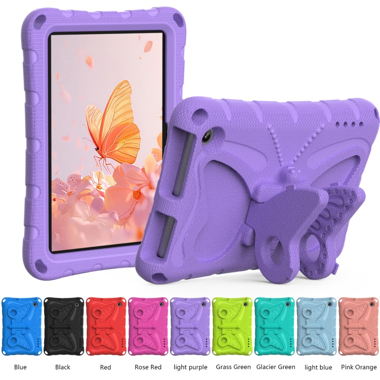 For Amazon Kindle Fire HD7 2022 Butterfly Bracket EVA Shockproof Tablet Case(Light Purple) - Amazon by PMC TechLife | Online Shopping South Africa | PMC TechLife | Buy Now Pay Later Mobicred