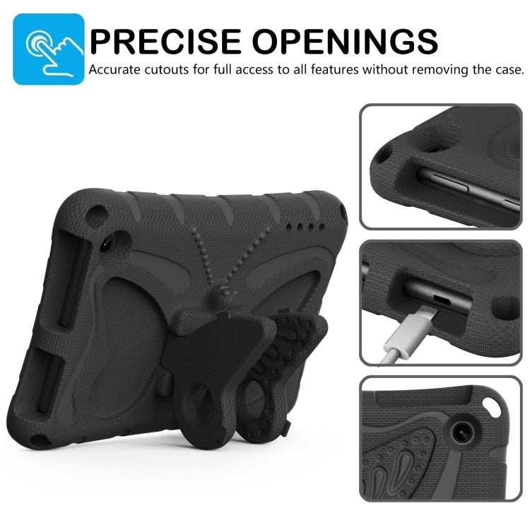 For Amazon Kindle Fire HD7 2022 Butterfly Bracket EVA Shockproof Tablet Case(Black) - Amazon by PMC TechLife | Online Shopping South Africa | PMC TechLife | Buy Now Pay Later Mobicred