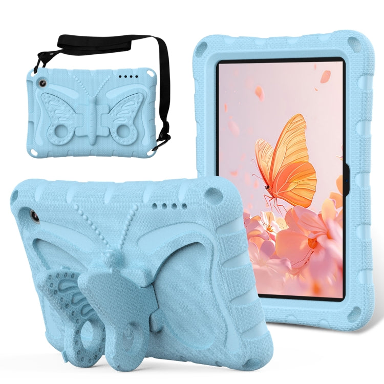 For Amazon Kindle Fire HD7 2022 Butterfly Bracket EVA Shockproof Tablet Case(Light Blue) - Amazon by PMC TechLife | Online Shopping South Africa | PMC TechLife | Buy Now Pay Later Mobicred