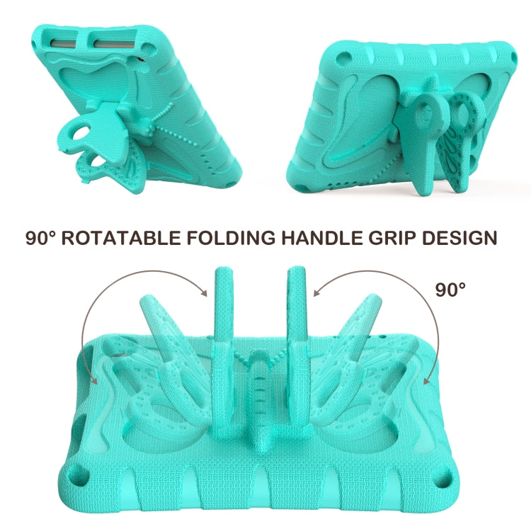 For Amazon Kindle Fire HD7 2022 Butterfly Bracket EVA Shockproof Tablet Case(Mint Green) - Amazon by PMC TechLife | Online Shopping South Africa | PMC TechLife | Buy Now Pay Later Mobicred