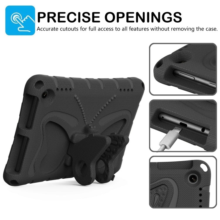 For Amazon Kindle Fire HD8 /8 Plus 2020/2022 Butterfly Bracket EVA Shockproof Tablet Case(Black) - Amazon by PMC TechLife | Online Shopping South Africa | PMC TechLife | Buy Now Pay Later Mobicred