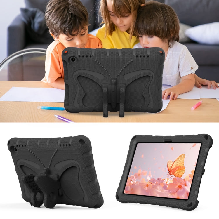 For Amazon Kindle Fire HD8 /8 Plus 2020/2022 Butterfly Bracket EVA Shockproof Tablet Case(Black) - Amazon by PMC TechLife | Online Shopping South Africa | PMC TechLife | Buy Now Pay Later Mobicred