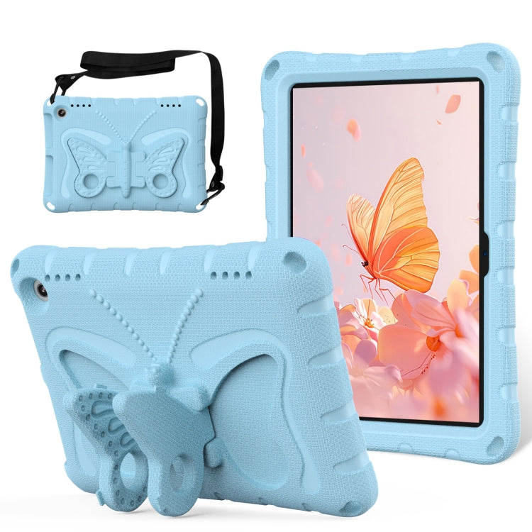 For Amazon Kindle Fire HD8 /8 Plus 2020/2022 Butterfly Bracket EVA Shockproof Tablet Case(Light Blue) - Amazon by PMC TechLife | Online Shopping South Africa | PMC TechLife | Buy Now Pay Later Mobicred