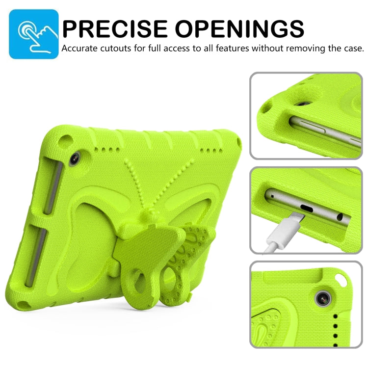 For Amazon Kindle Fire HD8 /8 Plus 2020/2022 Butterfly Bracket EVA Shockproof Tablet Case(Grass Green) - Amazon by PMC TechLife | Online Shopping South Africa | PMC TechLife | Buy Now Pay Later Mobicred