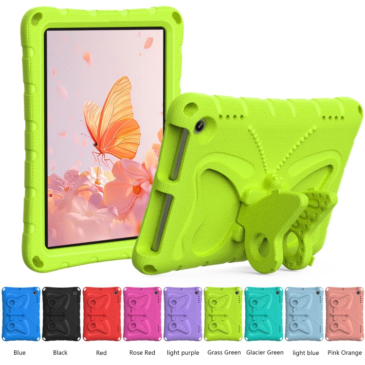 For Amazon Kindle Fire HD8 /8 Plus 2020/2022 Butterfly Bracket EVA Shockproof Tablet Case(Grass Green) - Amazon by PMC TechLife | Online Shopping South Africa | PMC TechLife | Buy Now Pay Later Mobicred
