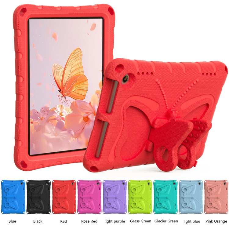 For Amazon Kindle Fire HD8 /8 Plus 2020/2022 Butterfly Bracket EVA Shockproof Tablet Case(Red) - Amazon by PMC TechLife | Online Shopping South Africa | PMC TechLife | Buy Now Pay Later Mobicred