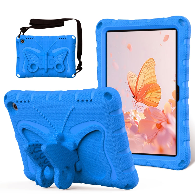 For Amazon Kindle Fire HD8 /8 Plus 2020/2022 Butterfly Bracket EVA Shockproof Tablet Case(Blue) - Amazon by PMC TechLife | Online Shopping South Africa | PMC TechLife | Buy Now Pay Later Mobicred