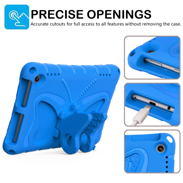 For Amazon Kindle Fire HD8 /8 Plus 2020/2022 Butterfly Bracket EVA Shockproof Tablet Case(Blue) - Amazon by PMC TechLife | Online Shopping South Africa | PMC TechLife | Buy Now Pay Later Mobicred