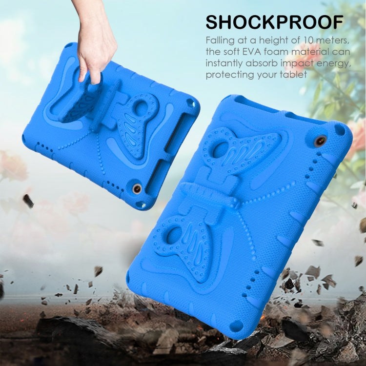 For Amazon Kindle Fire HD8 /8 Plus 2020/2022 Butterfly Bracket EVA Shockproof Tablet Case(Blue) - Amazon by PMC TechLife | Online Shopping South Africa | PMC TechLife | Buy Now Pay Later Mobicred