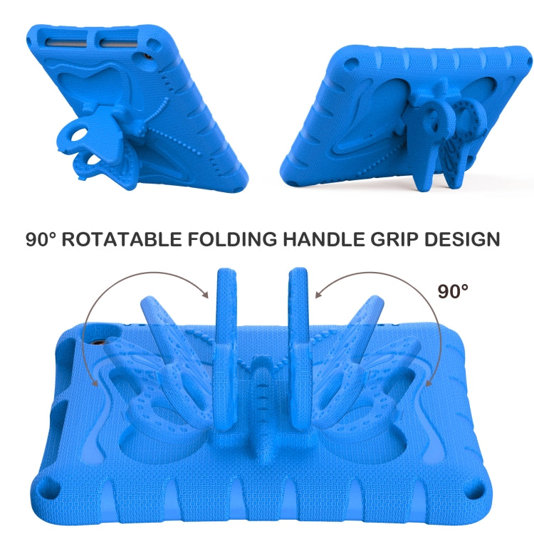 For Amazon Kindle Fire HD8 /8 Plus 2020/2022 Butterfly Bracket EVA Shockproof Tablet Case(Blue) - Amazon by PMC TechLife | Online Shopping South Africa | PMC TechLife | Buy Now Pay Later Mobicred