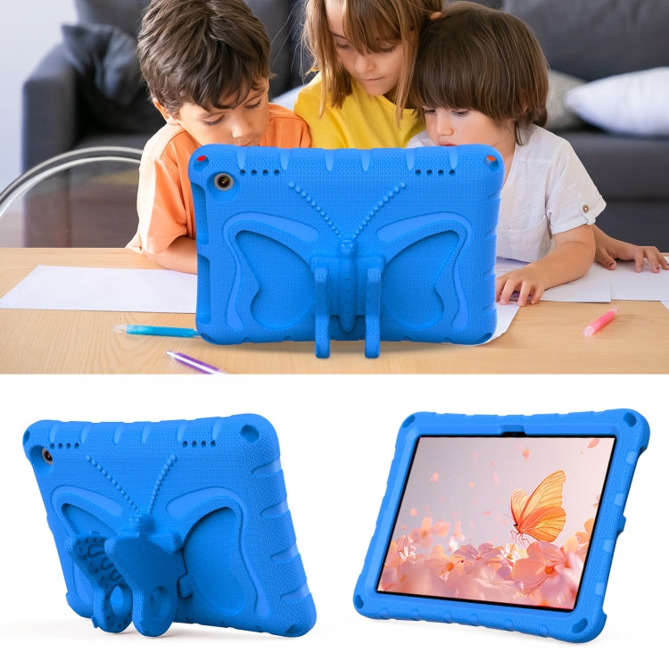 For Amazon Kindle Fire HD8 /8 Plus 2020/2022 Butterfly Bracket EVA Shockproof Tablet Case(Blue) - Amazon by PMC TechLife | Online Shopping South Africa | PMC TechLife | Buy Now Pay Later Mobicred