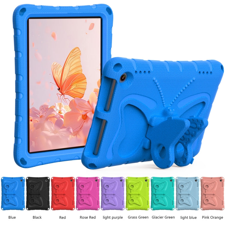 For Amazon Kindle Fire HD8 /8 Plus 2020/2022 Butterfly Bracket EVA Shockproof Tablet Case(Blue) - Amazon by PMC TechLife | Online Shopping South Africa | PMC TechLife | Buy Now Pay Later Mobicred