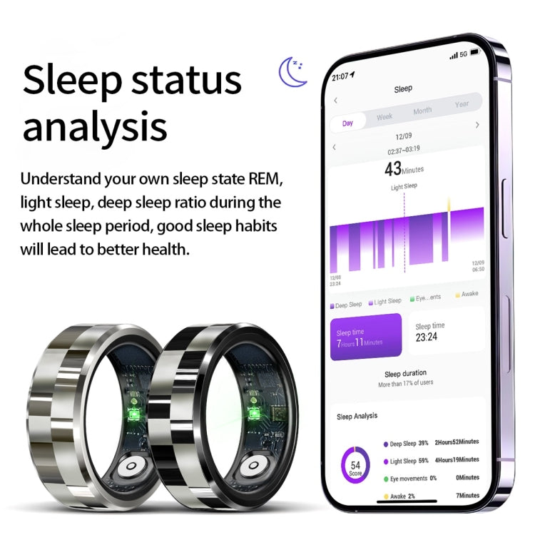 R9 SIZE 9 Smart Ring, Support Health Monitoring / Gesture Control / Somatosensory Games(Silver) - Smart Rings / Smart Telephones by PMC TechLife | Online Shopping South Africa | PMC TechLife | Buy Now Pay Later Mobicred