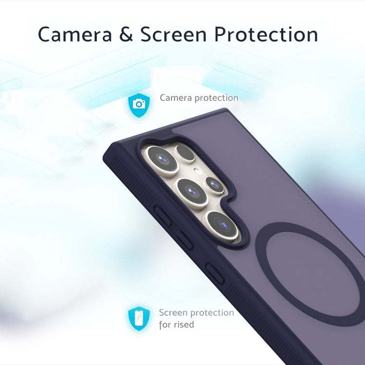 For Samsung Galaxy S25+ 5G Transparent TPU Hybrid PC Magsafe Phone Case(Blue) - free shipping - PMC Jewellery - Order now!