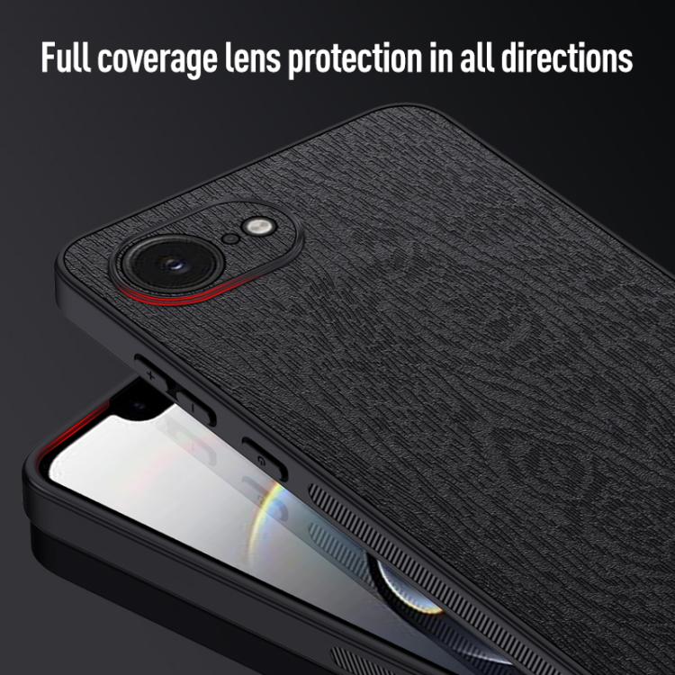 For iPhone 16e Tree Bark Leather Shockproof Phone Case(Grey) - iPhone 16e Cases by PMC TechLife | Online Shopping South Africa | PMC TechLife | Buy Now Pay Later Mobicred