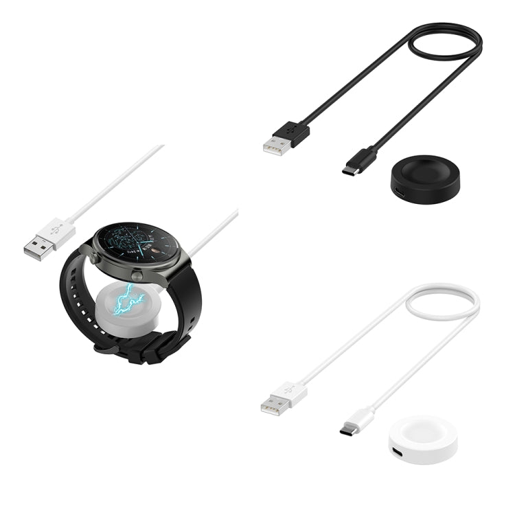 For Huawei Watch GT5 Pro 42mm USB Interface Split Type Smart Watch Charging Cable, Length: 1m(Black) - Charger by PMC TechLife | Online Shopping South Africa | PMC TechLife | Buy Now Pay Later Mobicred