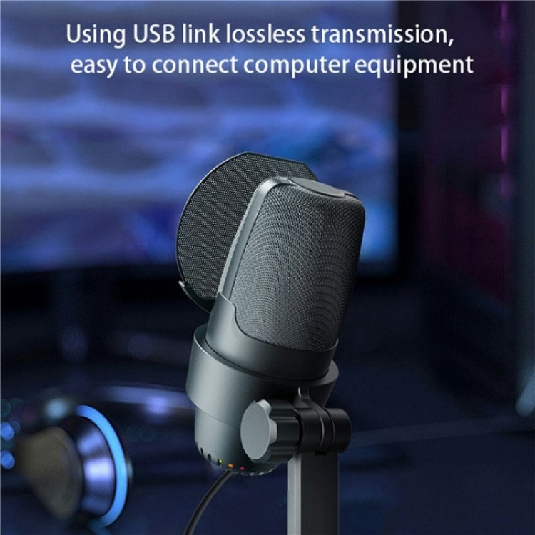 ME9 USB Microphone ENC Noise Reduction Desktop Microphone With RGB Light(White) - Microphone by PMC Jewellery | Online Shopping South Africa | PMC Jewellery | Buy Now Pay Later Mobicred