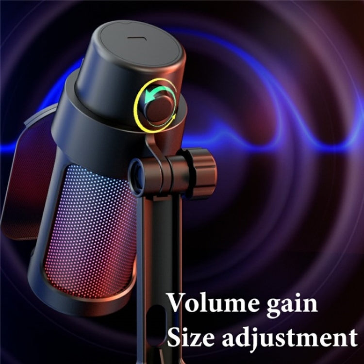 M8 Professional Desktop Condenser Microphone With RGB Light - Microphone by PMC Jewellery | Online Shopping South Africa | PMC Jewellery | Buy Now Pay Later Mobicred