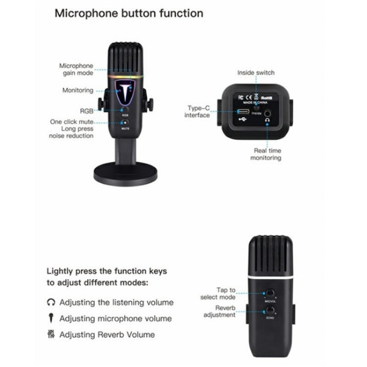 PDO-30 E-Sports Gaming Desktop Condenser Microphone - free shipping - PMC TechLife - Order now!