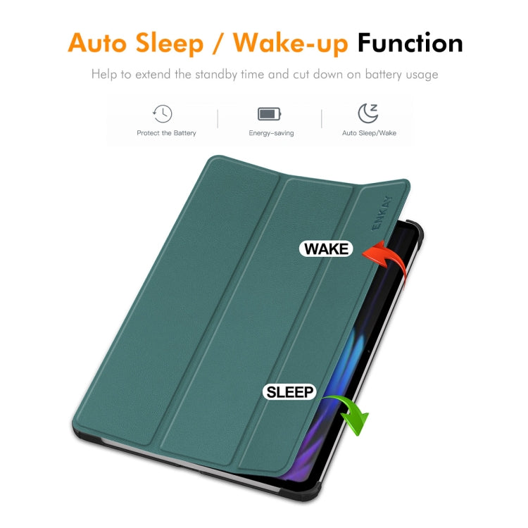For Xiaomi Pad 7 / 7 Pro 11.2 ENKAY Tri-fold Custer Texture Leather Smart Tablet Case(Black) - free shipping - PMc TechLife - Order now!