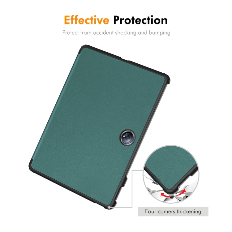 For OnePlus Pad 2 / Pad Pro 12.1 ENKAY Tri-fold Custer Texture Platic Leather Smart Tablet Case(Grey) - free shipping - PMC TechLife - Order now!
