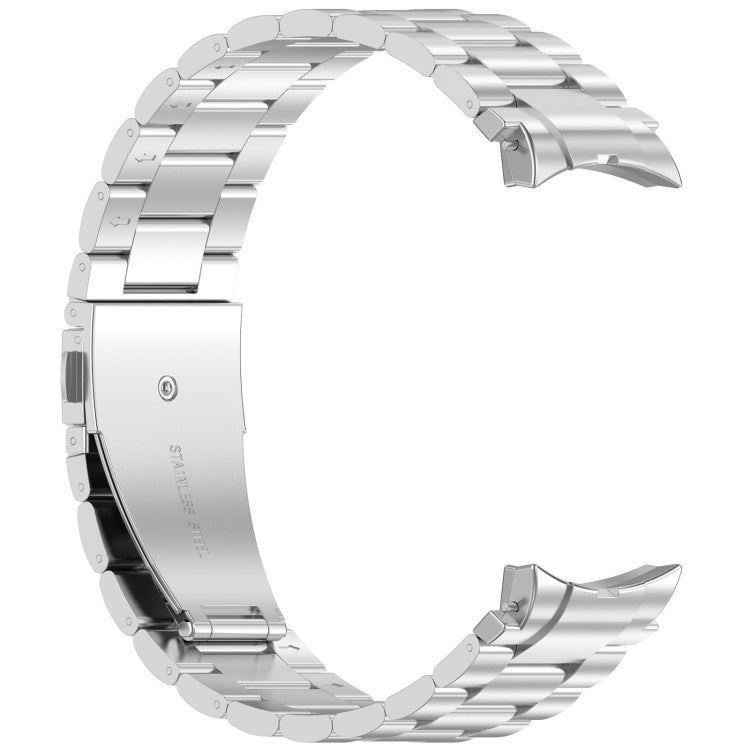 For Samsung Galaxy Watch 7 40 / 44mm Three Beads Button Quick Release Metal Watch Band(Silver) - free shipping - PMC TechLife - Order now!