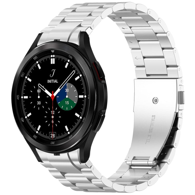 For Samsung Galaxy Watch4 Classic 42 / 46mm Three Beads Button Quick Release Metal Watch Band(Silver) - free shipping - PMC TechLife - Order now!