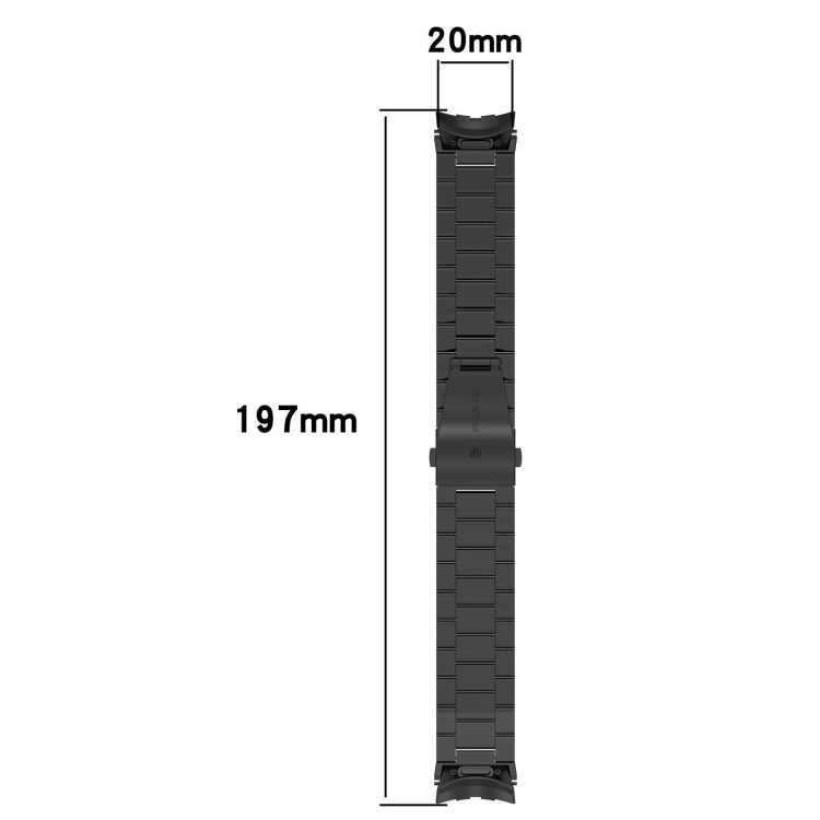 For Samsung Galaxy Watch 6  40 / 44mm Three Beads Button Quick Release Metal Watch Band(Silver) - free shipping - PMC TechLife - Order now!