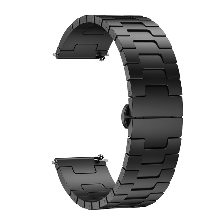 For Garmin Venu 2 Titanium Alloy 22mm Metal Watch Band(Black) - Watch Bands by PMc TechLife | Online Shopping South Africa | PMc TechLife | Buy Now Pay Later Mobicred