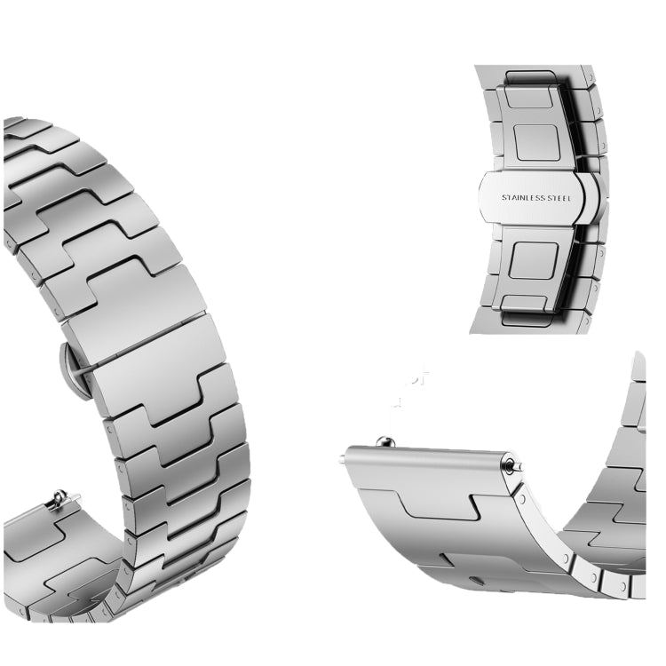 For Garmin Vivoactive 4 Titanium Alloy 22mm Metal Watch Band(Silver) - Watch Bands by PMc TechLife | Online Shopping South Africa | PMc TechLife | Buy Now Pay Later Mobicred