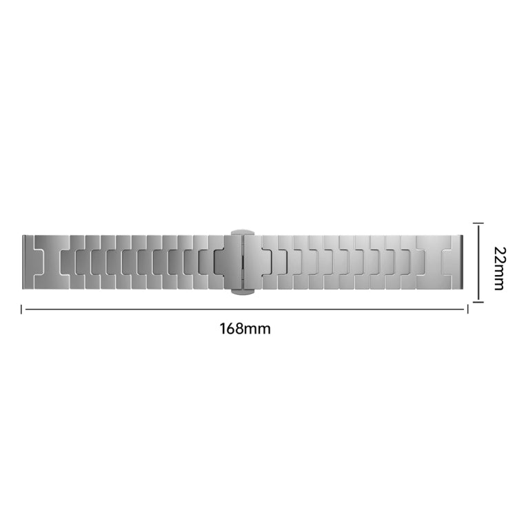 For Garmin Venu 3 Titanium Alloy 22mm Metal Watch Band(Silver) - Watch Bands by PMc TechLife | Online Shopping South Africa | PMc TechLife | Buy Now Pay Later Mobicred