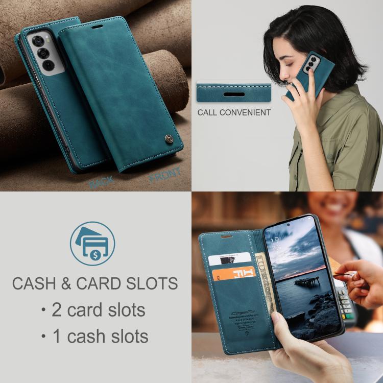 For OPPO Reno12 Pro 5G Global CaseMe 013 Multifunctional Horizontal Flip Leather Phone Case(Blue) - free shipping - PMC Jewellery - Order now!