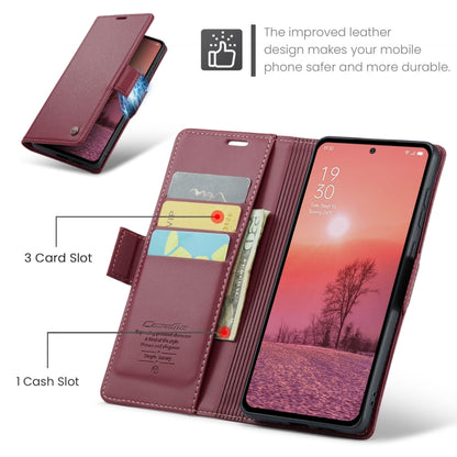 For OPPO Reno12 Pro 5G Global CaseMe 023 Butterfly Buckle Litchi Texture RFID Anti-theft Leather Phone Case(Red) - Reno12 Pro Cases by CaseMe | Online Shopping South Africa | PMC Jewellery | Buy Now Pay Later Mobicred