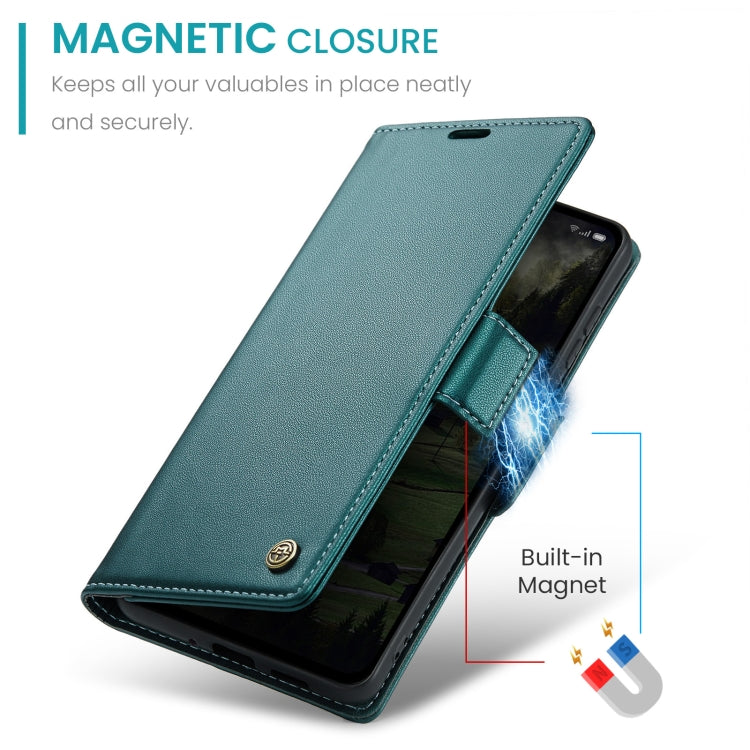 For OPPO Reno12 Pro 5G Global CaseMe 023 Butterfly Buckle Litchi Texture RFID Anti-theft Leather Phone Case(Green) - Reno12 Pro Cases by CaseMe | Online Shopping South Africa | PMC Jewellery | Buy Now Pay Later Mobicred