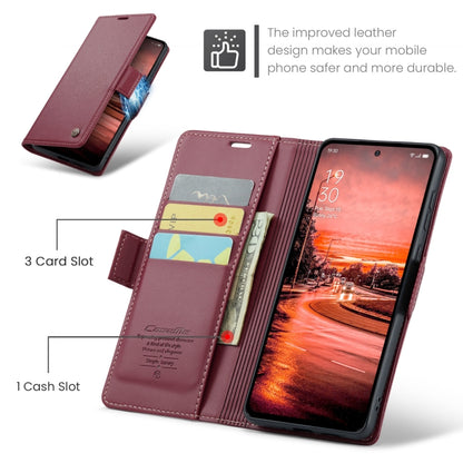 For OPPO Reno12 F /12 FS 5G CaseMe 023 Butterfly Buckle Litchi Texture RFID Anti-theft Leather Phone Case(Red) - Reno12 F Cases by CaseMe | Online Shopping South Africa | PMC Jewellery | Buy Now Pay Later Mobicred