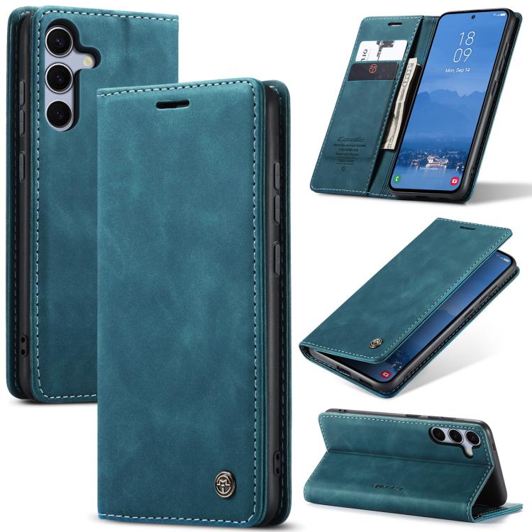 For Samsung Galaxy S25+ 5G CaseMe 013 Multifunctional Horizontal Flip Leather Phone Case(Blue) - Galaxy S25+ 5G Cases by CaseMe | Online Shopping South Africa | PMC Jewellery | Buy Now Pay Later Mobicred