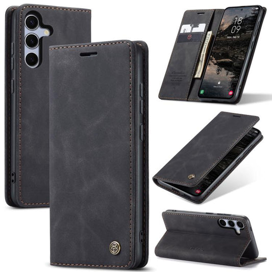 For Samsung Galaxy S25+ 5G CaseMe 013 Multifunctional Horizontal Flip Leather Phone Case(Black) - Galaxy S25+ 5G Cases by CaseMe | Online Shopping South Africa | PMC Jewellery | Buy Now Pay Later Mobicred